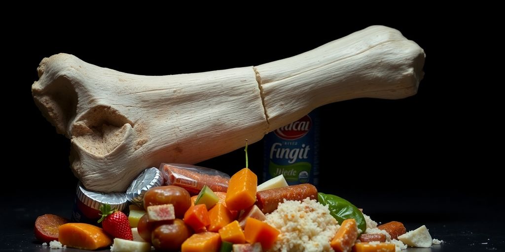 Bones and unhealthy food.
