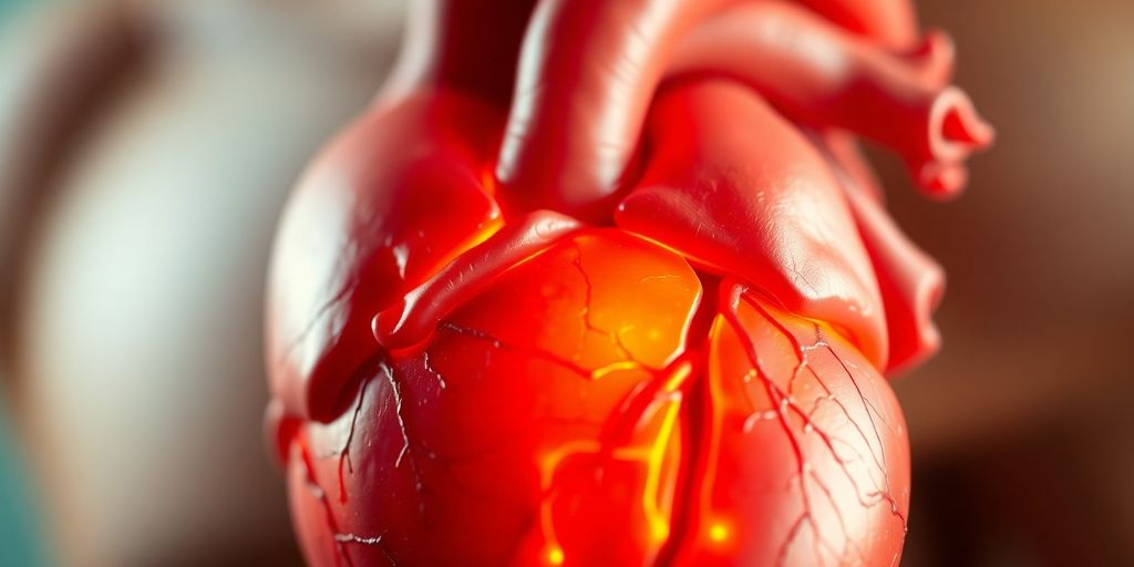 Healthy heart beating strongly