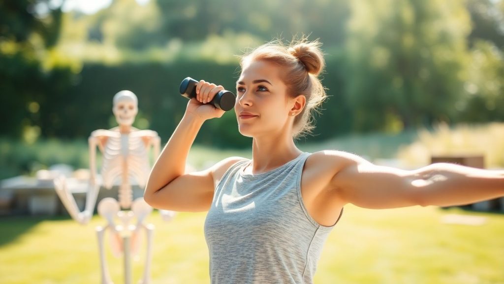 Person exercising for bone health